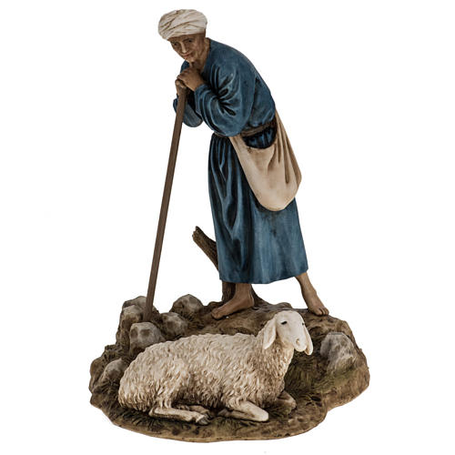 Figurines for Landi nativities, guard with sheep 18cm 1
