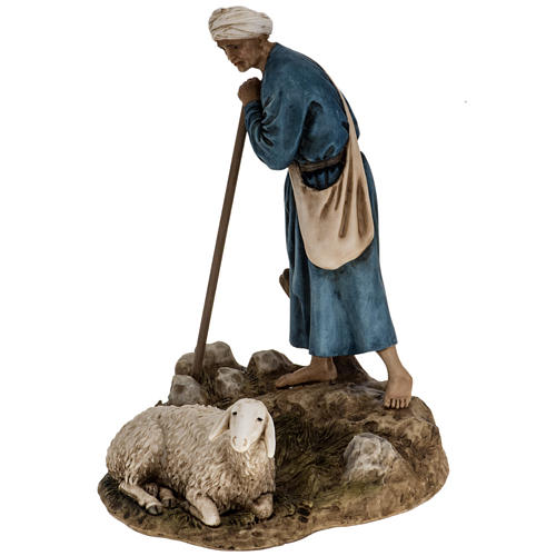 Figurines for Landi nativities, guard with sheep 18cm 3