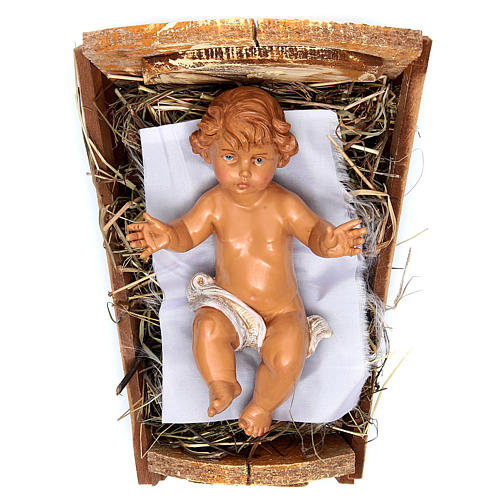 Gesù Bambino e culla presepe Fontanini 45 cm 1