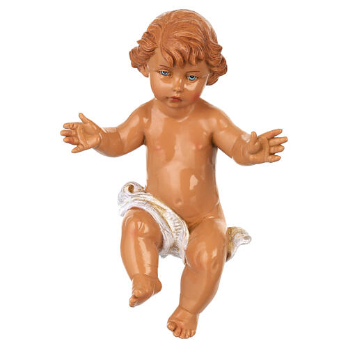 Menino Jesus 18 cm e berço para Presépio Fontanini de altura média 45 cm 2