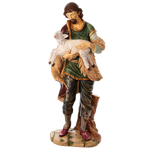 Shepherd with sheep in resin, 180cm by Fontanini 1