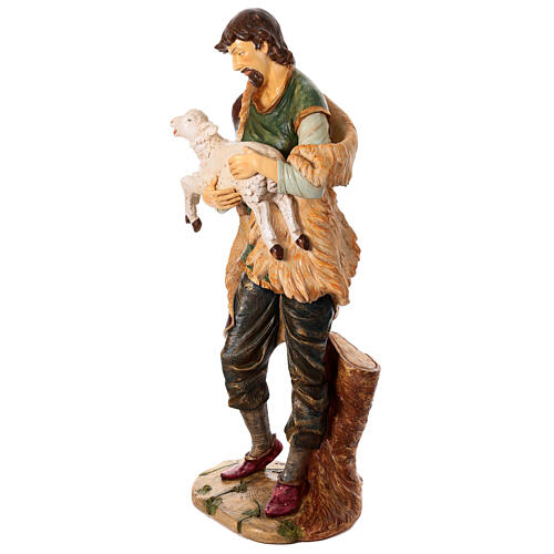 Shepherd with sheep in resin, 180cm by Fontanini 4