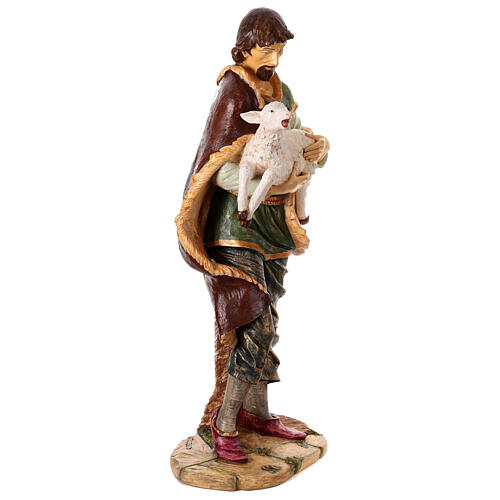 Shepherd with sheep in resin, 180cm by Fontanini 6