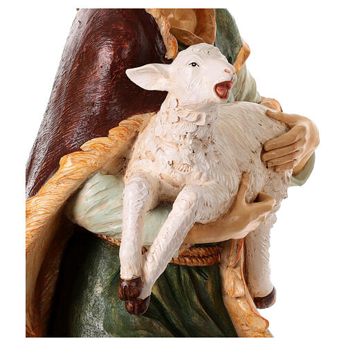 Shepherd with sheep in resin, 180cm by Fontanini 7