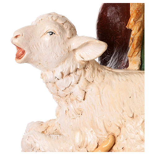 Shepherd with sheep in resin, 180cm by Fontanini 8