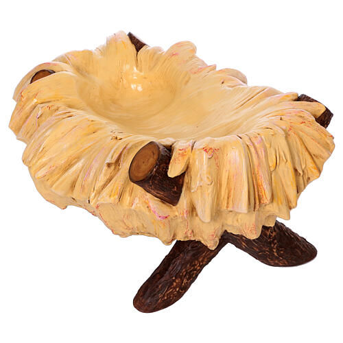 Jesuskind 125 cm mit Wiege Fontanini Harz 6