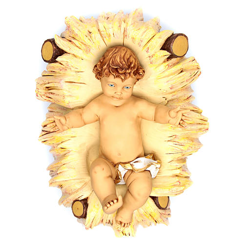 Dzieciątko Jezus 125 cm z kołyską żywica Fontanini 1