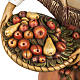 Femme avec fruits crèche Fontanini 125 cm résine s2