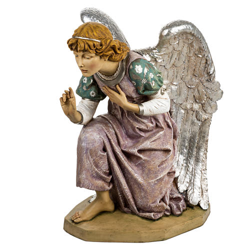 Saint Joseph à Genoux – Figurine Crèche Fontanini 10 Cm, Résine Peinte Main