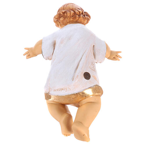 Christkind bekleidet und Wiege aus Holz Fontanini 125 cm 7