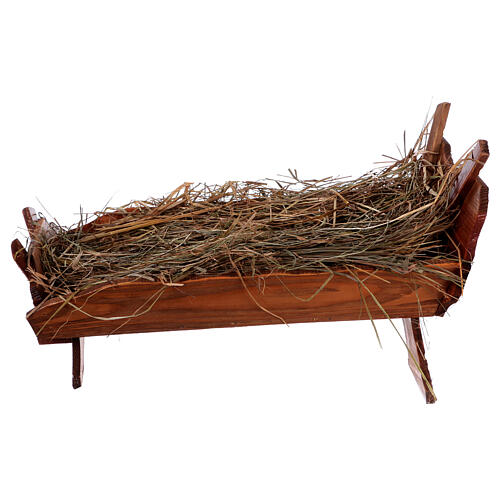 Christkind bekleidet und Wiege aus Holz Fontanini 125 cm 8