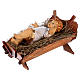 Baby Jesus with clothes and wooden cradle, 125cm by Fontanini s5