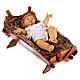 Dzieciątko ubrane i kołyska z drewna 125 cm Fontanini s4