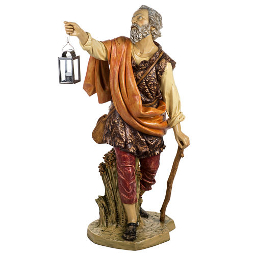 Shepherd with lantern in resin, 125cm by Fontanini 1