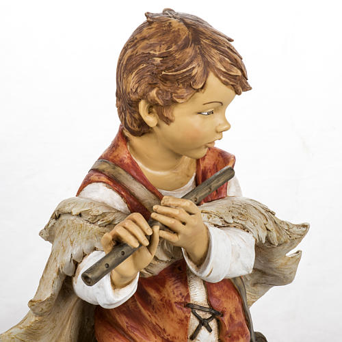 Young boy with flute in resin, 125cm by Fontanini 2