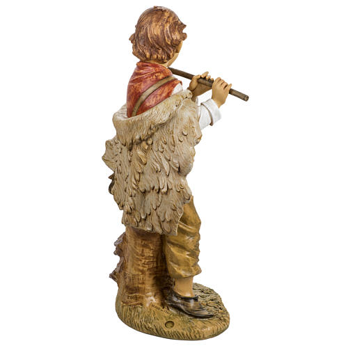 Young boy with flute in resin, 125cm by Fontanini 5