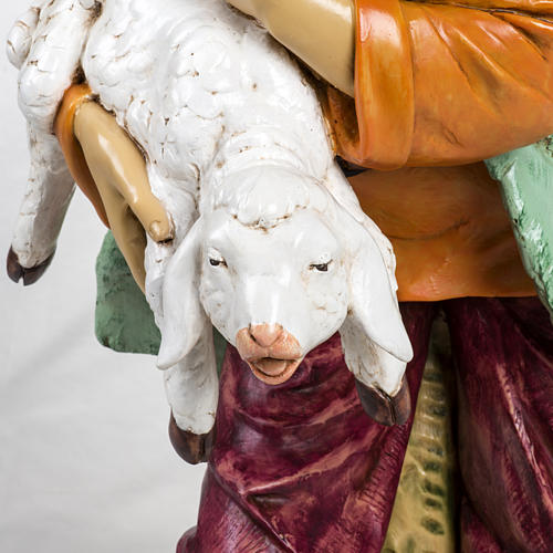 Child with lamb in resin, 125cm by Fontanini 3