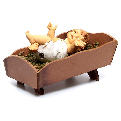 Niño Jesús Fontanini 85 cm. cuna madera 6