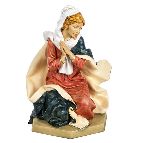 Virgem Maria para presépio Fontanini com figuras de altura média 65 cm resina 1