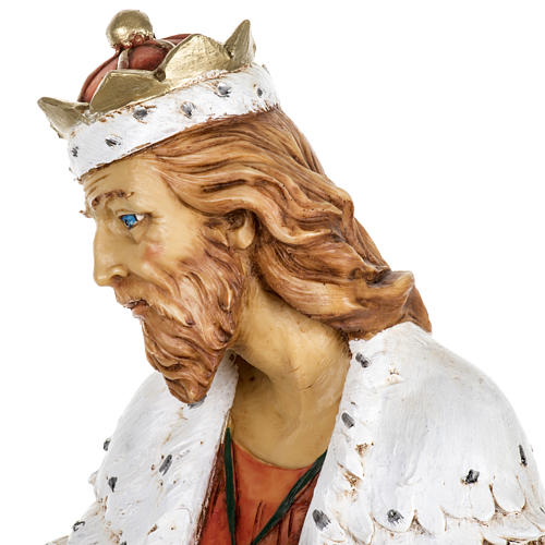 White Wise King in resin, 65cm by Fontanini 5