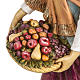 Femme avec fruits crèche Fontanini 65 cm résine s2