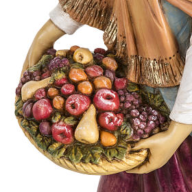 Mulher com fruta 65 cm Fontanini resina