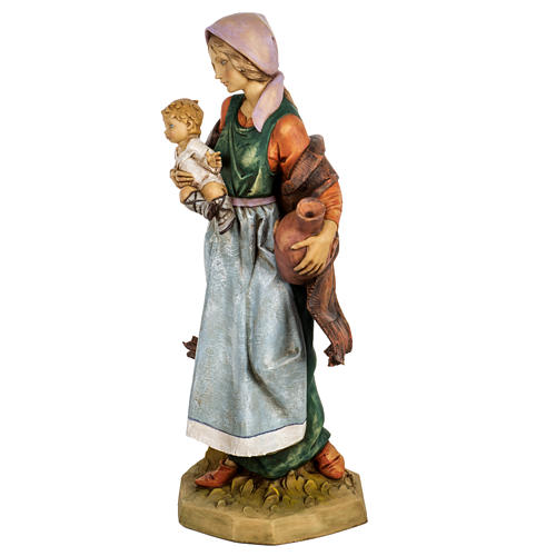 Woman with child in resin, 65cm by Fontanini 4