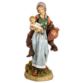 Femme et enfant crèche Fontanini 65 cm résine