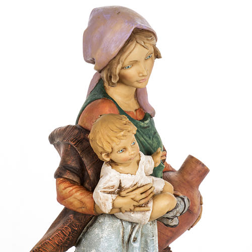 Woman with child in resin, 65cm by Fontanini 7