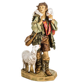 Pastor com ovelha e cordeiro 65 cm Fontanini resina