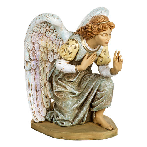 Sky blue kneeling angel, 65cm by Fontanini 1