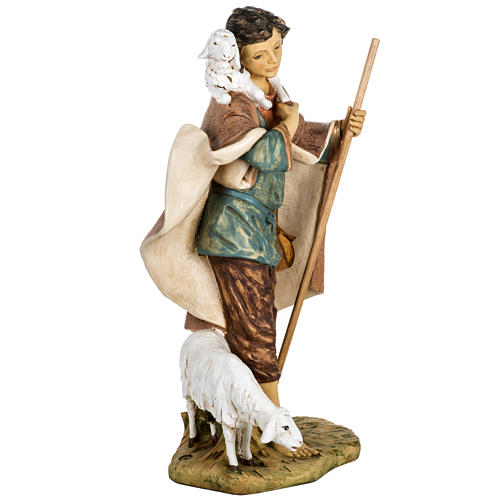 Berger avec agneau crèche Fontanini 85 cm résine 7