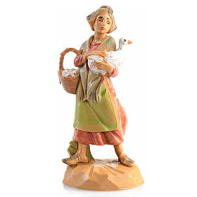 Statuette Hirtenmädchen mit Gänsen Fontanini 6.5 cm