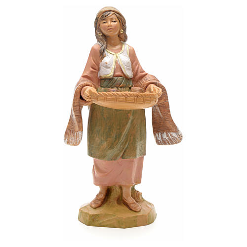 Femme avec tasses crèche 12 cm Fontanini 3