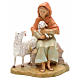 Pastora sentada con oveja 12 cm Fontanini s1