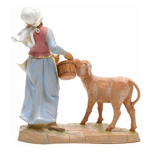 Pastorinha com vitelo 19 cm Fontanini 2