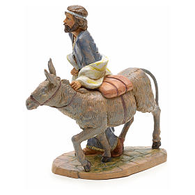 Berger avec âne crèche Fontanini 19 cm