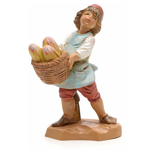 Criança com cesta de pão 12 cm Fontanini 1