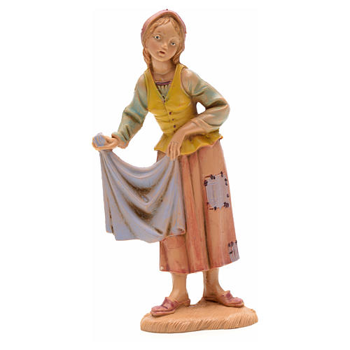 Shepherdess with cloth, 12cm by Fontanini 1
