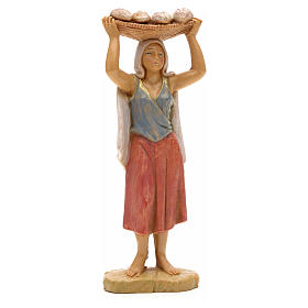 Statue kleines Hirtenmädchens mit Tablett Fontanini 12 cm