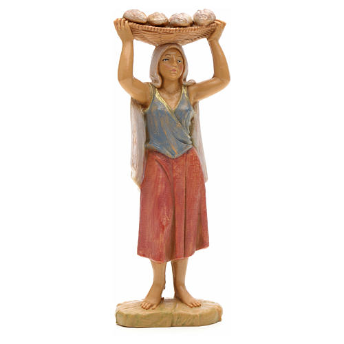 Shepherdess with tray, 12cm by Fontanini 1