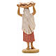 Mulher com bandeja de pão na cabeça 12 cm Fontanini s2