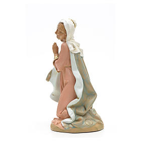 Virgem Maria de joelhos e mãos juntas para Presépio Fontanini com figuras de altura média 30 cm