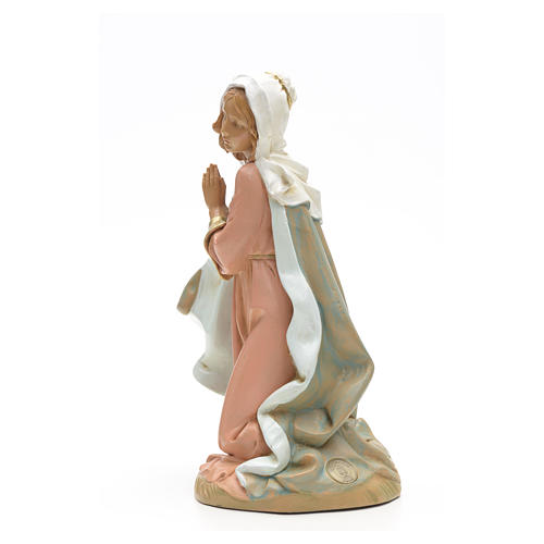 Virgem Maria de joelhos e mãos juntas para Presépio Fontanini com figuras de altura média 30 cm 5
