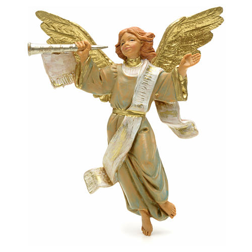 Krippenfigur Engel mit Trompete 12 cm Fontanini 1