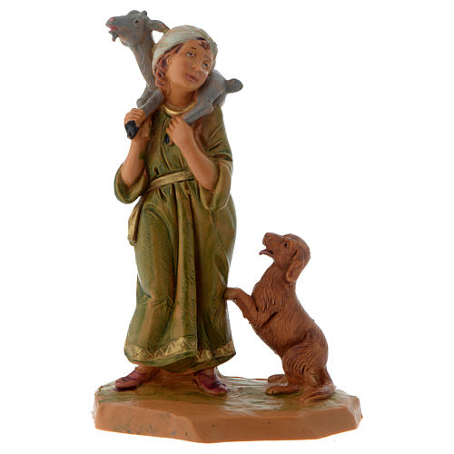 Pastor com cabrito e cão 12 cm Fontanini 1