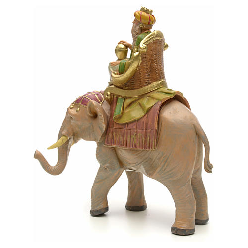 Figur Mulatte heiliger König auf Elefant 12 cm Fontanini 2