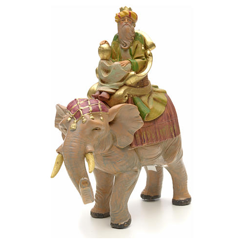 Figur Mulatte heiliger König auf Elefant 12 cm Fontanini 4