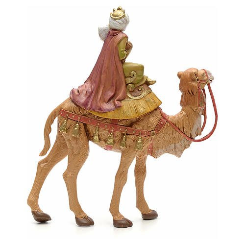 Figur dunkler heiliger König auf Kamel 19 cm Fontanini 2