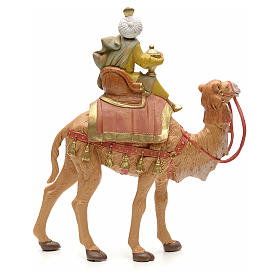 Figur mit Kamel, heiliger König Mulatte, 19 cm, Fontanini.